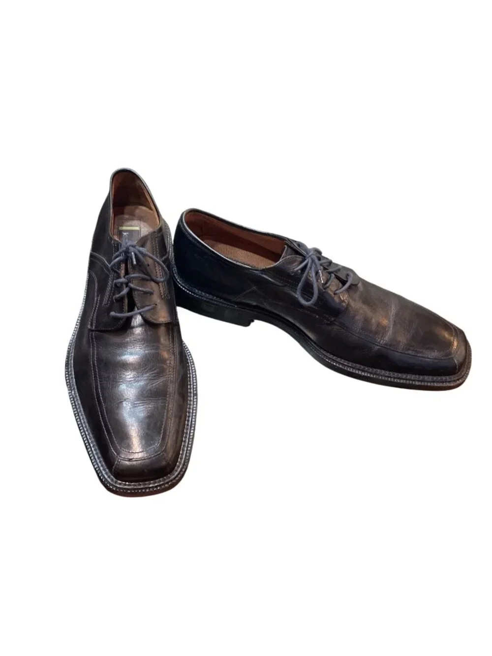 Johnston Murphy mens brown leather dress oxford shoes sz 9.5M SKUn 10-551